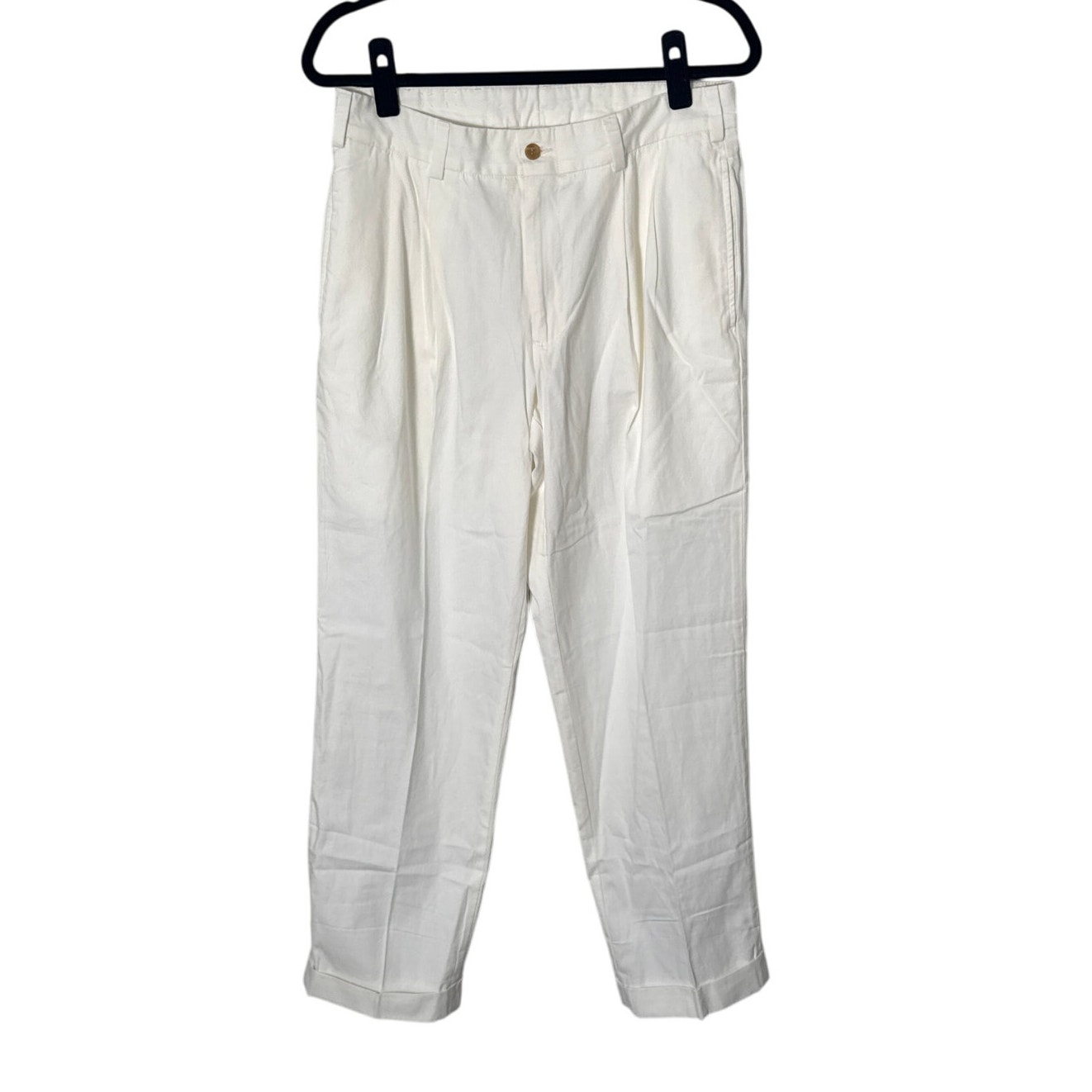 Nwt Bills Khakis Mens M2p Classic Fit Pleated Pants White Size 32